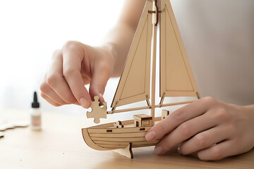 hands completing puzzle