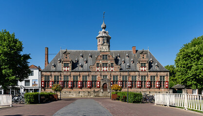 The Flemish Renaissance building Kloveniersdoelen in Middelburg, Province Zeeland, Netherlands.