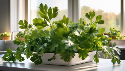 Fresh Parsley Indoors