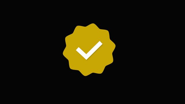 A yellow checkmark with rounded corners, signifying completion or success, is isolated on a transparent background. This versatile graphic is ideal for digital interfaces and design projects.