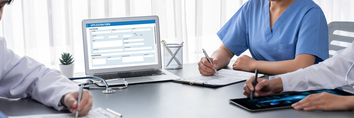 Online application form for brisk registration on the internet website