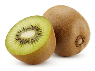 Enjoy vibrant, fresh kiwi fruit halves for a healthy snack or delicious smoothie ingredient, perfect for a refreshing tropical treat any time of day