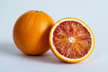 Vibrant blood oranges offer a juicy citrus burst, perfect for healthy eating campaigns and vibrant culinary content creation with fresh, tangy flavor