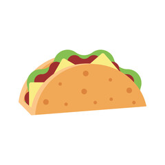 Flat Design Taco Vector illustration.eps