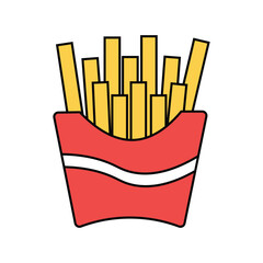 French Fries Container  Vector illustration design.eps