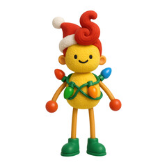 Fototapeta premium PNG Festive playful toy elf figure