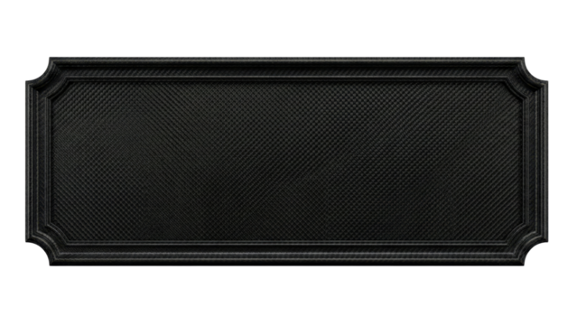 Elegant Plaque Frame: A sophisticated black plaque frame with an ornate design. Its vintage style and fine details add to its timeless quality.