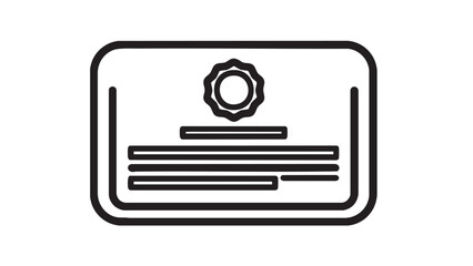 Illustration of a certificate or diploma with a seal, symbolizing achievement and recognition