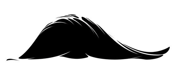 PNG Water wave illustration mustache vector.