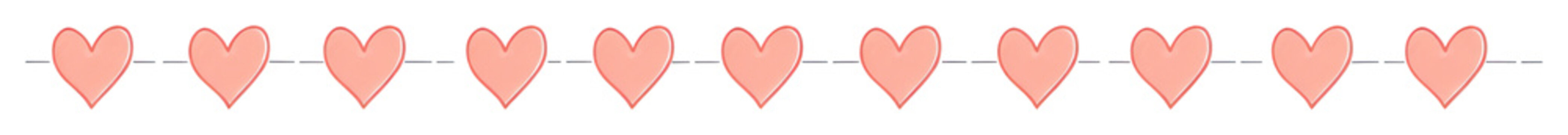 PNG Red line hearts border design illustration decoration.