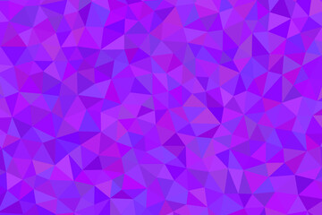 A vibrant mosaic of purple and violet triangles creates a dynamic and visually engaging geometric pattern
