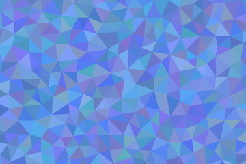 Abstract polygonal background with shades of blue, purple, and green creating a geometric mosaic pattern