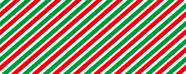 Vector Christmas background. Red and green diagonal stripes pattern.