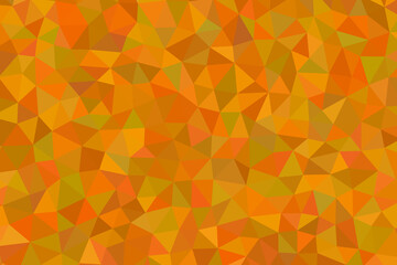 Vibrant geometric mosaic of orange and yellow triangles creating a dynamic and textured background pattern