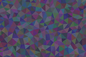 Abstract geometric background with triangles in shades of purple, blue, green, and red creating a mosaic pattern
