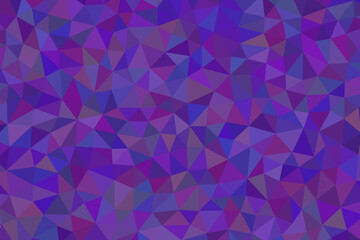 A vibrant mosaic of purple and blue triangles creates a mesmerizing geometric pattern with depth and texture