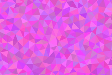 Abstract polygonal background with pink and purple triangles creating a vibrant and modern geometric design