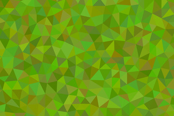 A vibrant mosaic of green triangles creates an abstract and geometric pattern, reminiscent of lush foliage