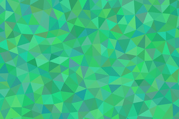Abstract geometric background with shades of green, creating a mosaic of triangles and polygons