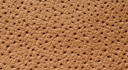 Brown textured leather with a distinctive bumpy ostrich pattern