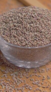 Vertical Video of Carom seeds (Ajwain)