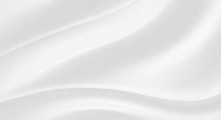 Abstract white silk fabric background with soft folds and smooth texture creating elegant waves and patterns