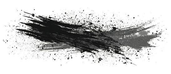 Abstract vector background with grunge paint splashes rough brush stroke .black ink textures and creative artistic liquid brush splashes vector design .