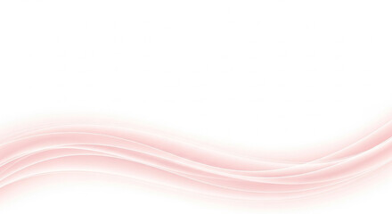 Abstract pink and white background with flowing curved lines near the bottom of the frame view