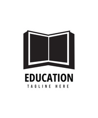 Book Logo Design, Bookstore, library and printing logo, Education and learn logo, education book logo design vector
