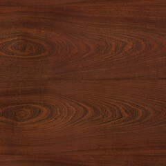 Dark Brown Wood with Polished Grain Pattern Surface Detail