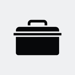 Silhouette toolbox simple icon business equipment isolated vector illustration