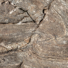 Grey Folded Granite Rock Surface Detail