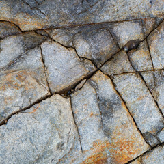 Cool Cracked Grey Rock Face Surface Detail