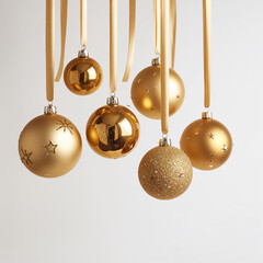 Elegant Golden Christmas Balls Decorations for Festive Decor