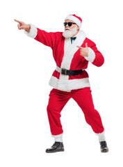 PNG Cool Santa dancing joyfully.