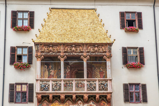 The famous balcony with Golden Roof at Innsbruck, Tyrol, Austria