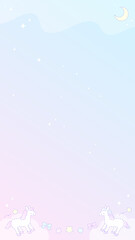 16:9 ファンシードリームホースのグラデーションソーダポップフレーム♡