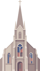 Fototapeta premium vector illustration of church building on isolated background