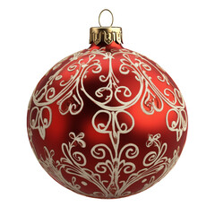 Beautiful Red Ornament With Golden Design for Festive Holiday Decorations at Home