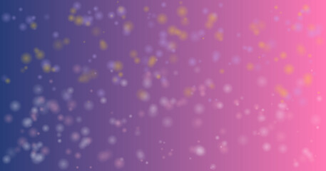 Soft gradient background with floating bokeh lights and sparkles