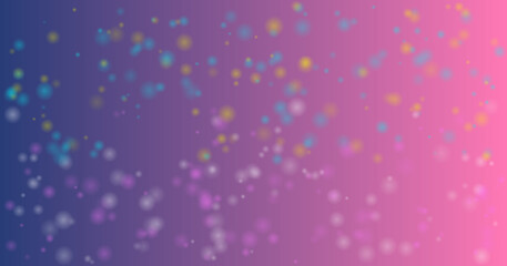 Abstract gradient background with bokeh and glittering particles
