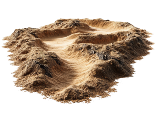 PNG of A textured landscape resembling a desert terrain with natural undulations and sandy hues.