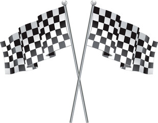 Fototapeta premium Racing Checkered Flags Finish