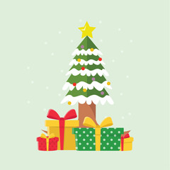 christmas tree with gifts