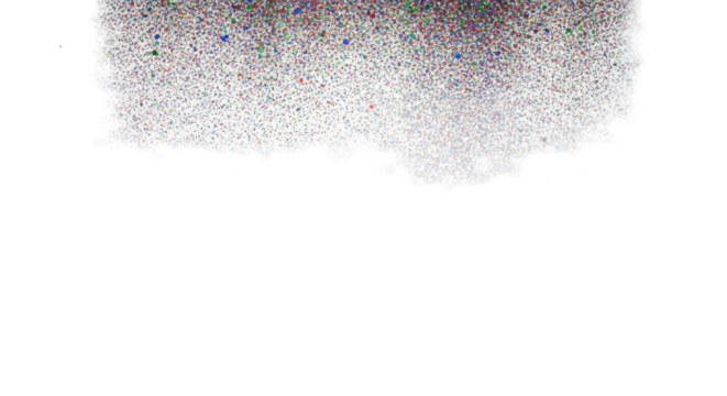 microscopic, jewel-toned (ruby, sapphire, emerald) iridescent glitter flakes rapidly falling in a dynamic macro studio shot against a white backdrop with copy space, luxury festive background concept