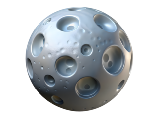 Moon texture surface craters sphere space astronomy lunar landscape satellite celestial body design on transparent background