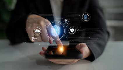 Biometric identity system using fingerprint and facial recognition to secure cloud access, protect...