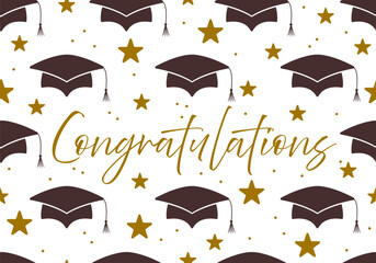 Class of the year with graduation cap. Education academic cap. Template for graduation design, high school or college congratulation graduate, yearbook