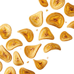 Dehydrated Banana Slices with Golden Glaze and Sugar Crystals