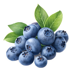 Fototapeta premium blueberries isolated on white background , Blueberries Cluster PNG